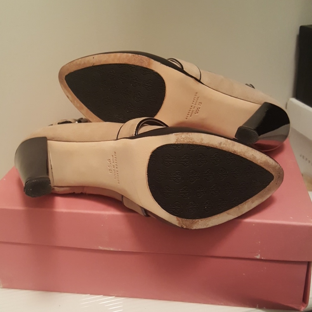 Rebecca Taylor Camel Suede Leopardo Boots 9.5 M - Picture 4 of 5